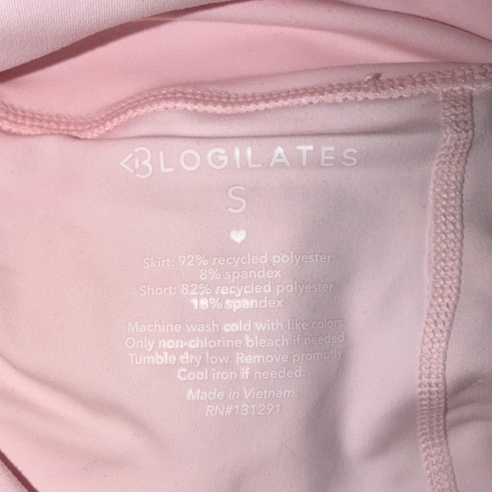 NWT Blogilates Popflex Light Pink Ballerina Mini Skort - Small - Picture 6 of 6